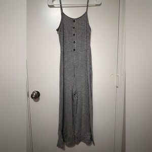 Black and White Striped Romper